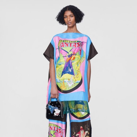 Stella McCartney Printed Silk Twill Fantasia Posters Dress XXS NWT